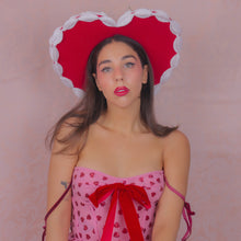 Load image into Gallery viewer, Cherries & Heart C(ache) Heart Hat