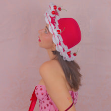 Load image into Gallery viewer, Cherries & Heart C(ache) Heart Hat