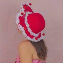 Load image into Gallery viewer, Cherries & Heart C(ache) Heart Hat