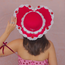 Load image into Gallery viewer, Cherries & Heart C(ache) Heart Hat