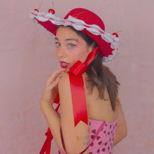 Load image into Gallery viewer, Cherries & Heart C(ache) Heart Hat