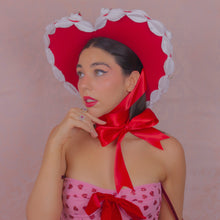 Load image into Gallery viewer, Cherries & Heart C(ache) Heart Hat