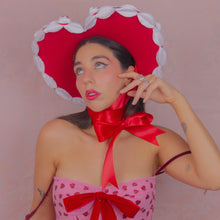 Load image into Gallery viewer, Cherries & Heart C(ache) Heart Hat