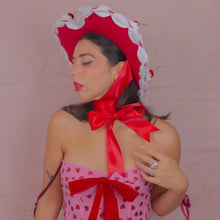 Load image into Gallery viewer, Cherries & Heart C(ache) Heart Hat