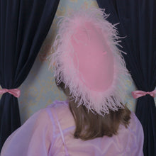 Load image into Gallery viewer, Feather Boa Beret in Pink