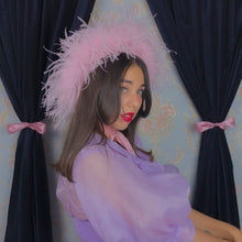 Load image into Gallery viewer, Feather Boa Beret in Pink