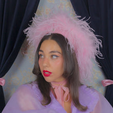 Load image into Gallery viewer, Feather Boa Beret in Pink