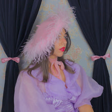Load image into Gallery viewer, Feather Boa Beret in Pink