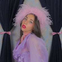 Load image into Gallery viewer, Feather Boa Beret in Pink