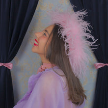 Load image into Gallery viewer, Feather Boa Beret in Pink