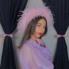 Load image into Gallery viewer, Feather Boa Beret in Pink