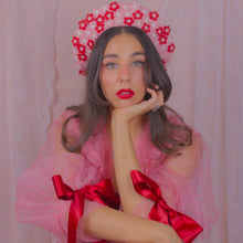 Load image into Gallery viewer, Flower Crown Beret in Pink & Red