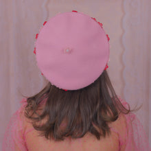 Load image into Gallery viewer, Flower Crown Beret in Pink & Red