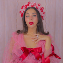 Load image into Gallery viewer, Flower Crown Beret in Pink & Red