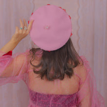 Load image into Gallery viewer, Flower Crown Beret in Pink & Red