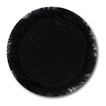 Load image into Gallery viewer, Feather Boa Beret in Black