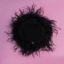 Load image into Gallery viewer, Feather Boa Beret in Black