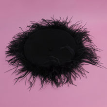 Load image into Gallery viewer, Feather Boa Beret in Black
