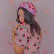 Load image into Gallery viewer, Heart of (Rhine)stone Gumdrop Hat