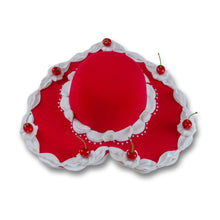 Load image into Gallery viewer, Cherries & Heart C(ache) Heart Hat