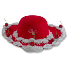 Load image into Gallery viewer, Cherries & Heart C(ache) Heart Hat