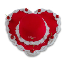 Load image into Gallery viewer, Cherries & Heart C(ache) Heart Hat
