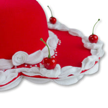 Load image into Gallery viewer, Cherries & Heart C(ache) Heart Hat