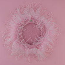 Load image into Gallery viewer, Feather Boa Beret in Pink