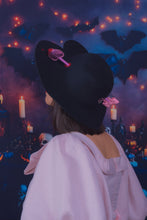 Load image into Gallery viewer, Love Struck Heart Hat in Black