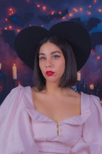 Load image into Gallery viewer, Love Struck Heart Hat in Black