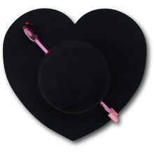 Load image into Gallery viewer, Love Struck Heart Hat in Black