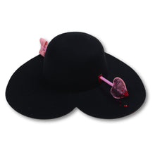 Load image into Gallery viewer, Love Struck Heart Hat in Black