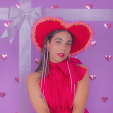 Load image into Gallery viewer, Tinsel Heart Hat (Rim)