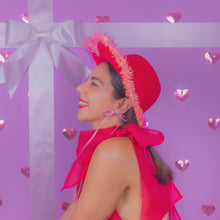 Load image into Gallery viewer, Tinsel Heart Hat (Rim)