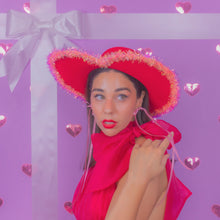 Load image into Gallery viewer, Tinsel Heart Hat (Rim)