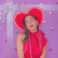 Load image into Gallery viewer, Tinsel Heart Hat (Rim)