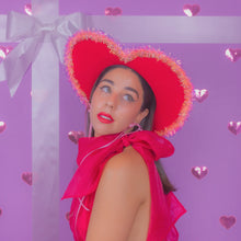 Load image into Gallery viewer, Tinsel Heart Hat (Rim)