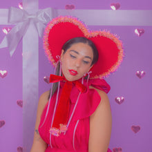 Load image into Gallery viewer, Tinsel Heart Hat (Rim)