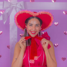 Load image into Gallery viewer, Tinsel Heart Hat (Rim)