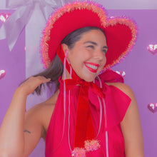 Load image into Gallery viewer, Tinsel Heart Hat (Rim)