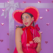 Load image into Gallery viewer, Tinsel Heart Hat (Rim)