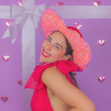 Load image into Gallery viewer, Tinsel Heart Hat (Full)
