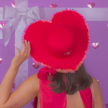 Load image into Gallery viewer, Tinsel Heart Hat (Rim)