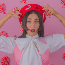 Load image into Gallery viewer, Candy Cane Beret