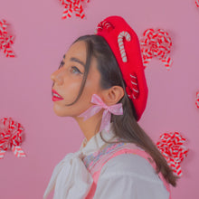 Load image into Gallery viewer, Candy Cane Beret