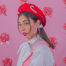 Load image into Gallery viewer, Candy Cane Beret