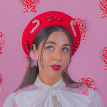 Load image into Gallery viewer, Candy Cane Beret