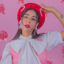Load image into Gallery viewer, Candy Cane Beret