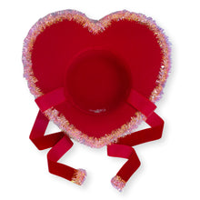 Load image into Gallery viewer, Tinsel Heart Hat (Rim)