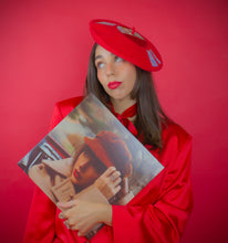 Load image into Gallery viewer, Red on Vinyl Beret